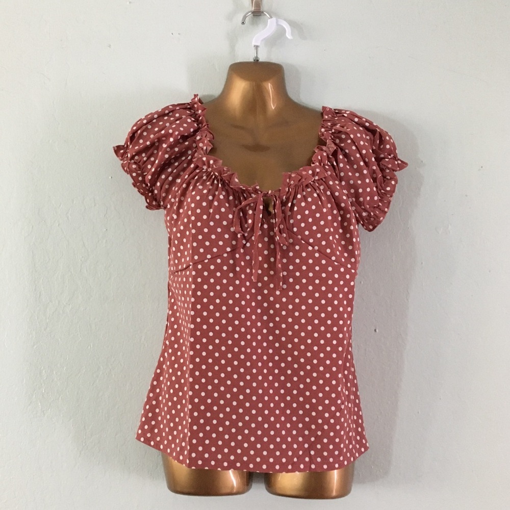 Polka Dot Blouse in Mauve